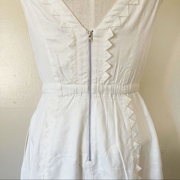 Anthropologie White sleeveless midi dress Size 6 - Picture 6 of 10
